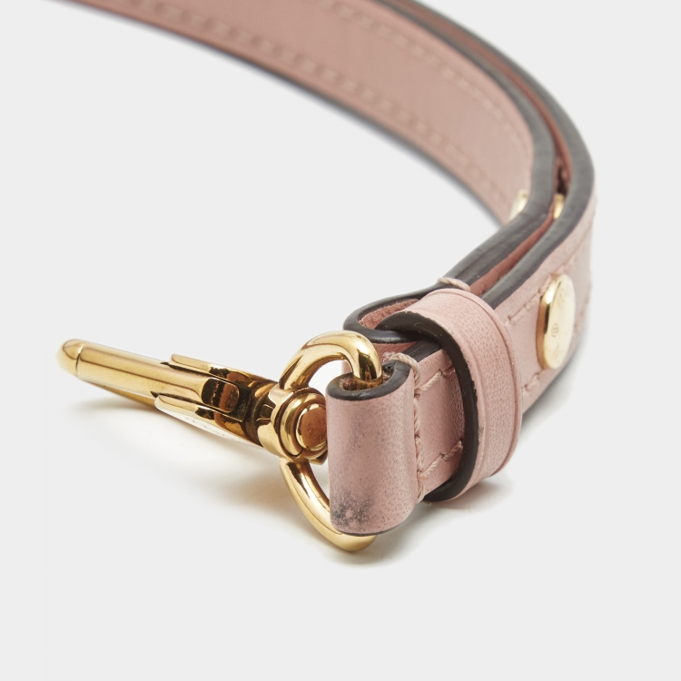 Pre Owned Louis Vuitton Light Pink Leather Adjustable Shoulder Bag Strap