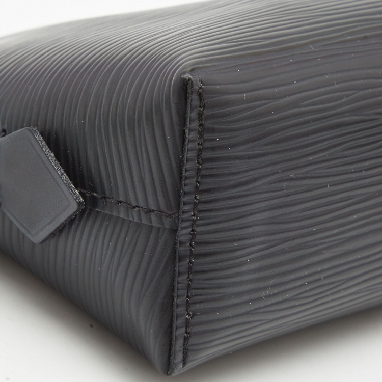 Pre Owned Louis Vuitton Black Epi Leather Cosmetic Pouch 