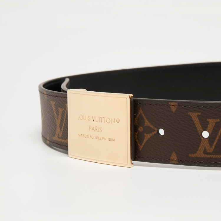 Pre Owned Louis Vuitton Monogram Canvas Buckle Belt 75 CM 