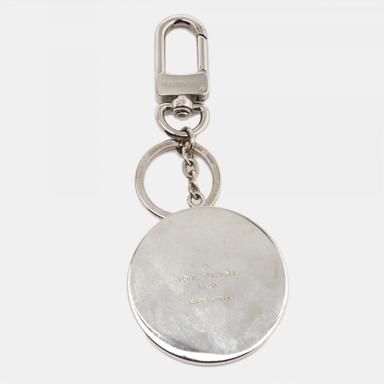 Pre Owned Louis Vuitton Crystals Silver Tone Key Chain