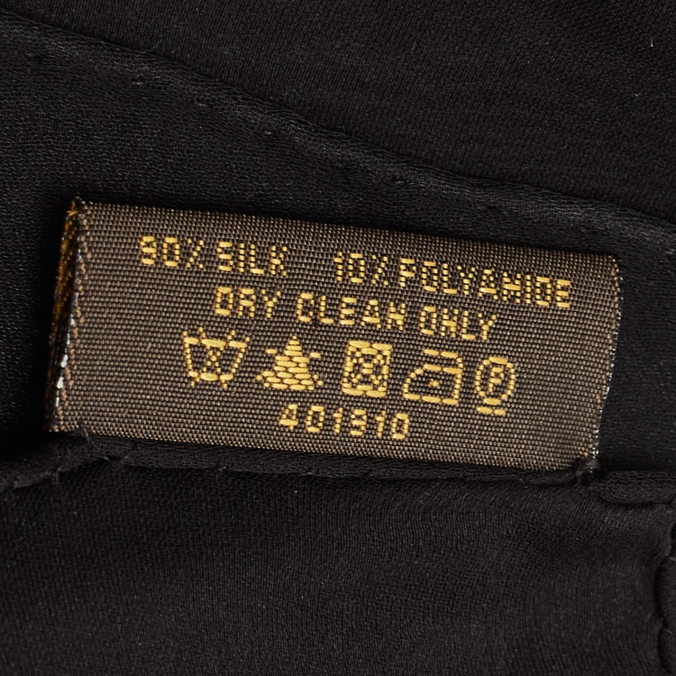 مملوكة مسبقًا Louis Vuitton Black Monogram Lurex Sheer Thread Silk Scarf