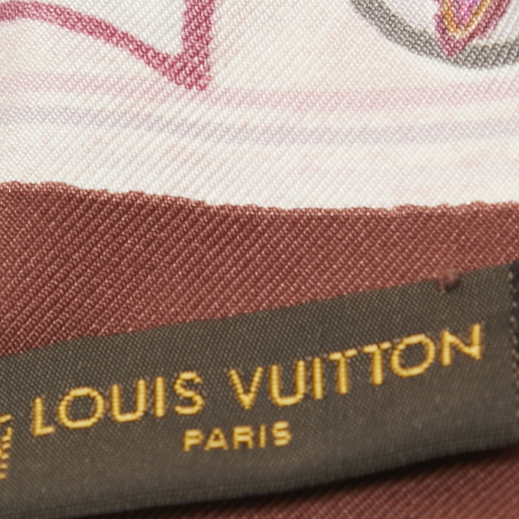 مملوكة مسبقًا Louis Vuitton Multicolor Monogram Print Silk Bandeau Scarf