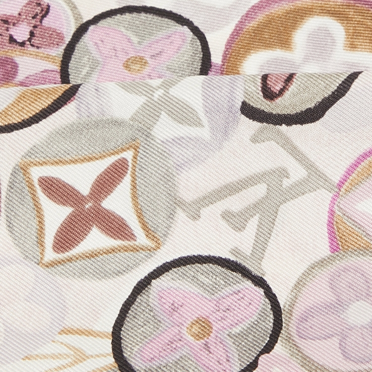 مملوكة مسبقًا Louis Vuitton Multicolor Monogram Print Silk Bandeau Scarf
