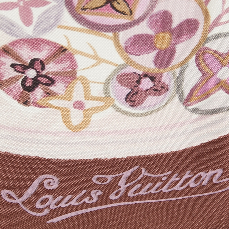 مملوكة مسبقًا Louis Vuitton Multicolor Monogram Print Silk Bandeau Scarf