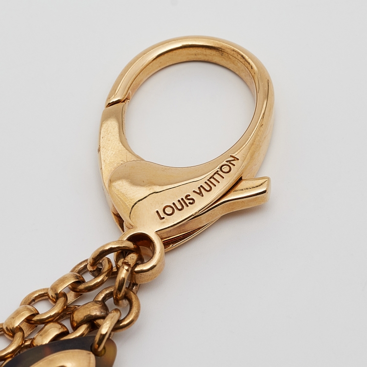 Pre Owned Louis Vuitton Brown Resin Gold Tone Bag Charm