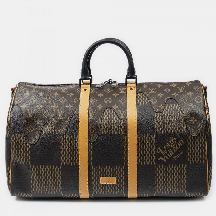 Louis Vuitton x Nigo Monogram/Giant Damier Ebene Canvas Keepall Bandouliere  50 Bag Louis Vuitton