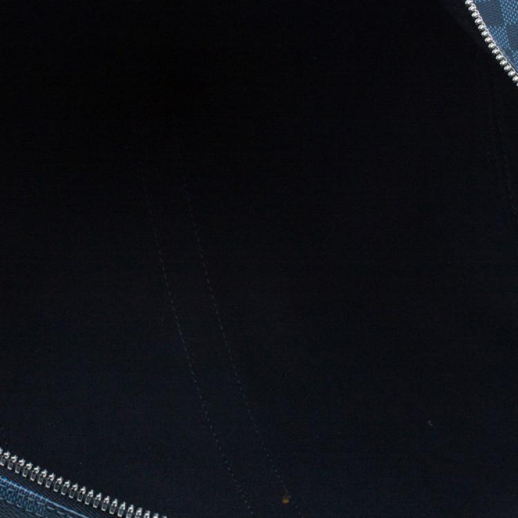 Pre Owned Louis Vuitton Damier Cobalt Canvas Keepall Bandouliere 55