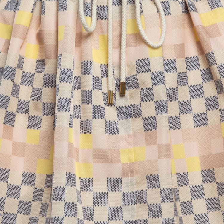Pre Owned Louis Vuitton Pink Pixel Damier Nylon Short Skirt S