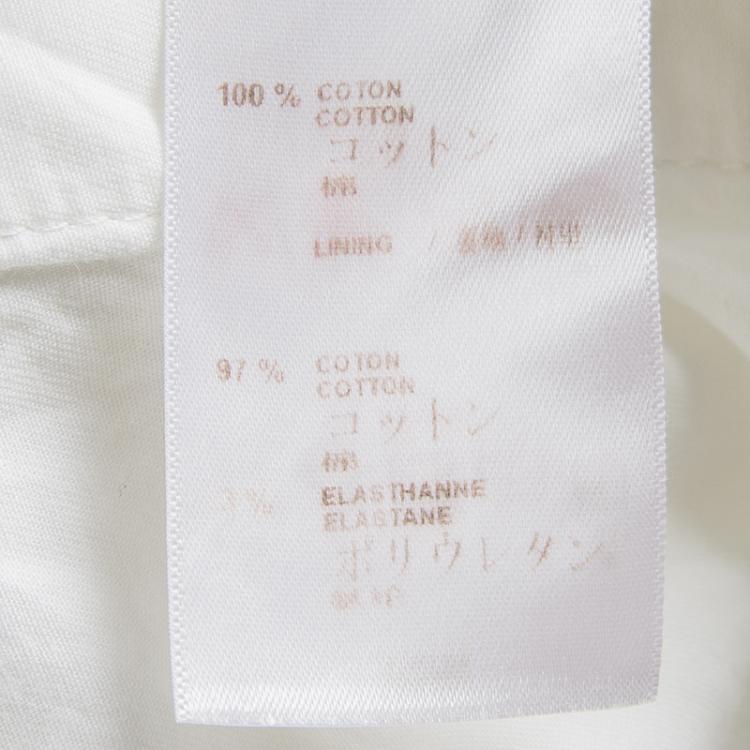 Pre Owned Louis Vuitton White Denim Shorts L