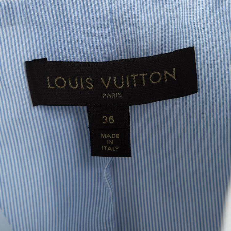 Pre Owned Louis Vuitton White Textured Blazer S