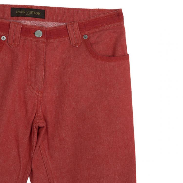 Pre Owned Louis Vuitton Red Pants S