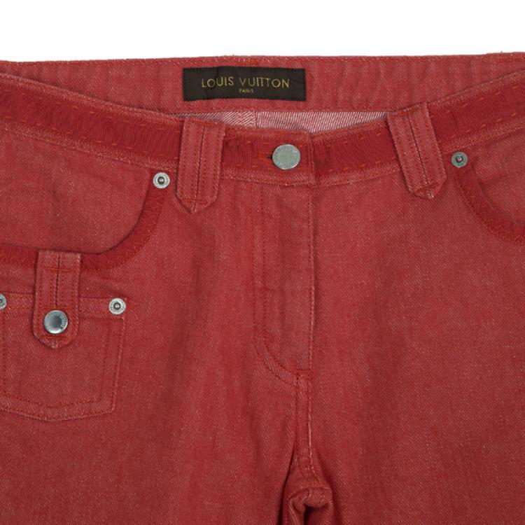 Pre Owned Louis Vuitton Red Pants S