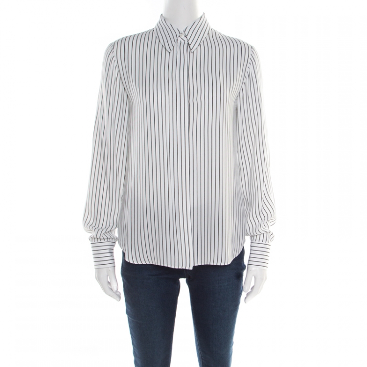 Louis Vuitton Uniformes Monochrome Striped Long Sleeve Blouse S Louis  Vuitton | The Luxury Closet