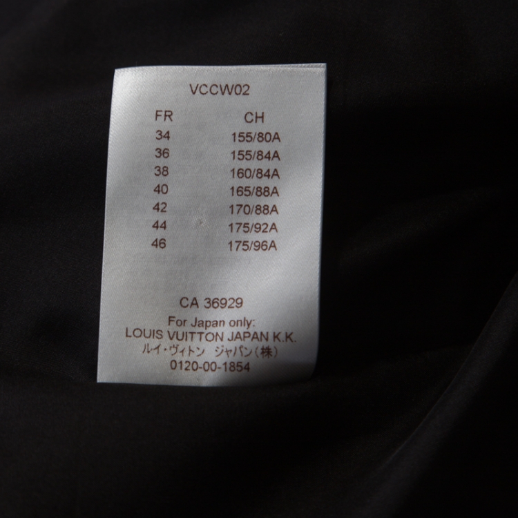 Pre Owned Louis Vuitton Black Silk Wool Double Breasted Blazer M