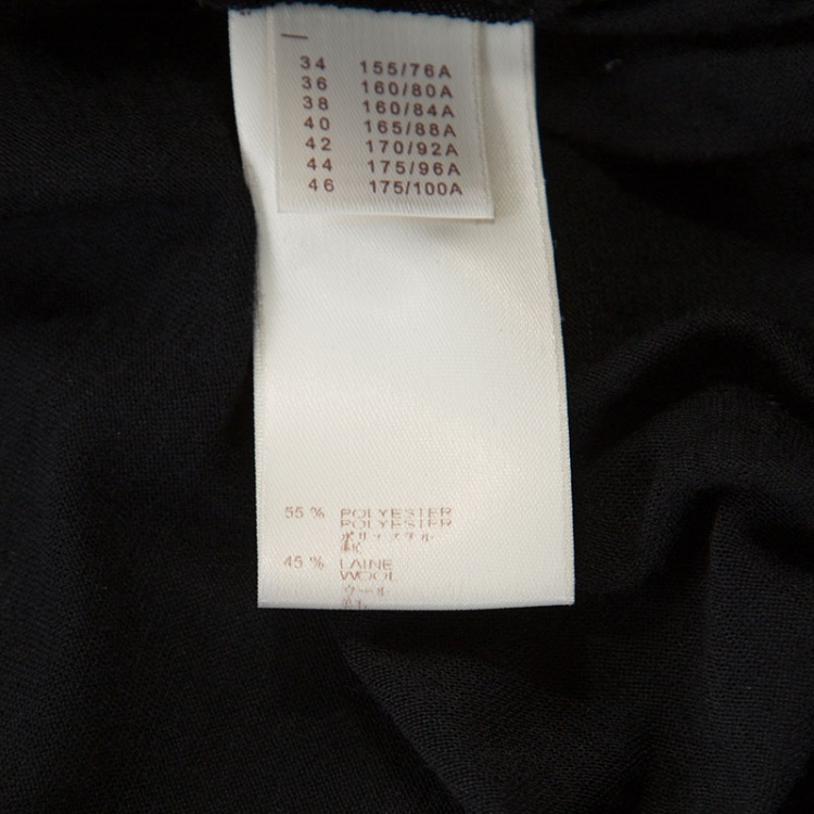 مملوكة مسبقًا Louis Vuitton Black Cashmere Smock Detail Zip Front S