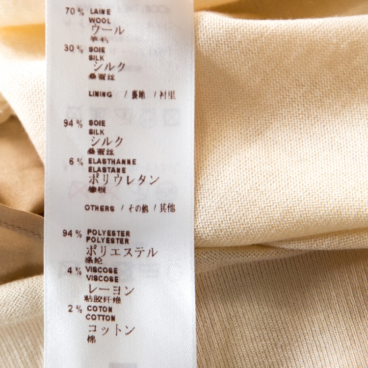 مملوكة  مسبقًا Louis Vuitton Cream Wool Blend Sequin Embellished Top M