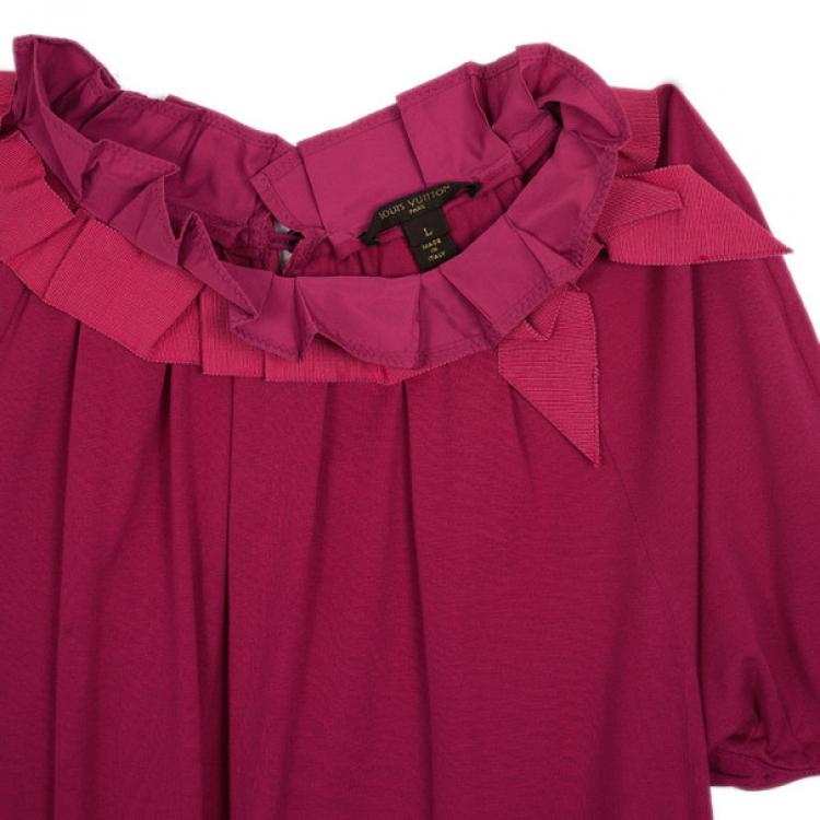 Pre Owned Louis Vuitton Hot Pink Top L