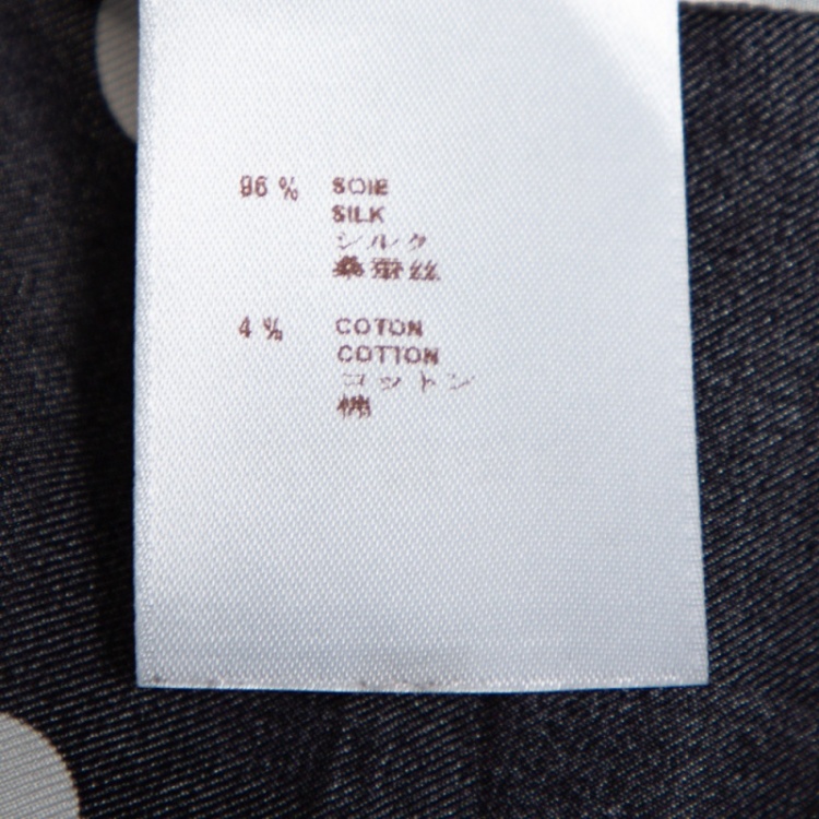 مملوكة مسبقًا Louis Vuitton Multicolor Silk Jersey Trim Patch Print Top M 