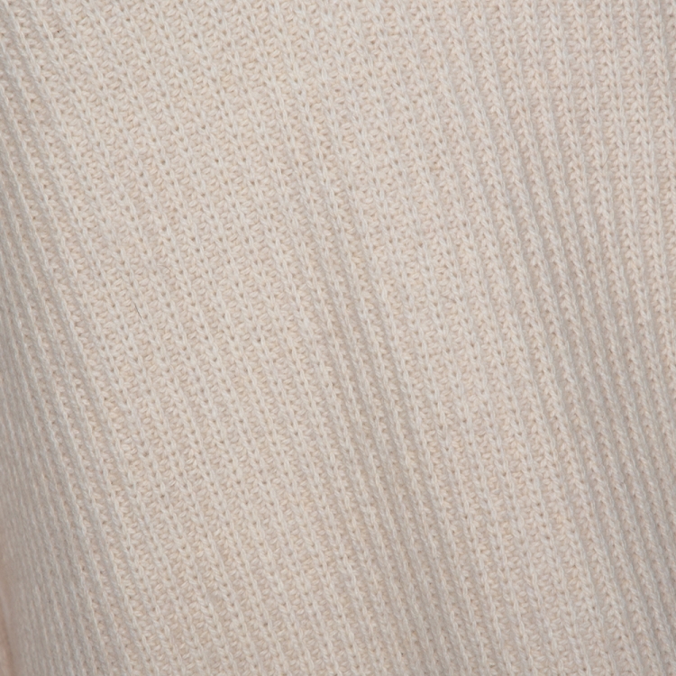 Pre Owned Louis Vuitton Cream Cashmere Blend Chunky Rib Knit Oversized Sweater M