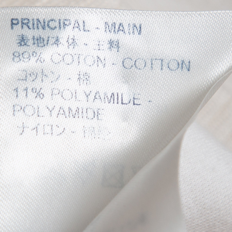 Pre Owned Louis Vuitton White Cotton Blend Monogram Detailed Sweatshirt S