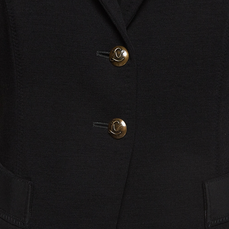 Pre Owned Louis Vuitton Black Wool Blend Single Breasted Blazer M