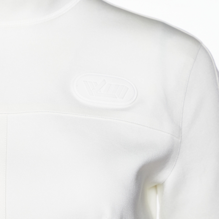 مملوكة مسبقًا Louis Vuitton White Jersey Flight Mode Sporty Crop Top L