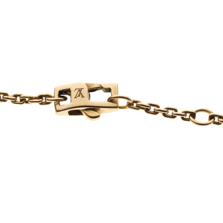 Pre Owned Louis Vuitton Idylle Blossom Three Tone 18k Gold Bracelet 
