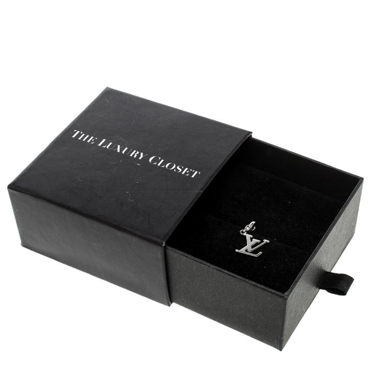 Pre Owned Louis Vuitton LV Initial 18k White Gold Charm