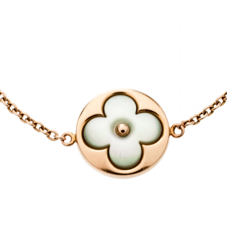 Louis Vuitton Color Blossom Sun Mother Of Pearl 18k Rose Gold Charm  Bracelet Louis Vuitton