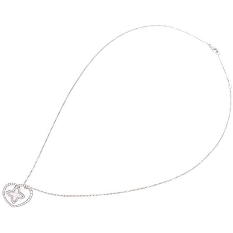 Louis Vuitton Coeur Diamond & 18K White Gold Chain Necklace Louis Vuitton |  The Luxury Closet