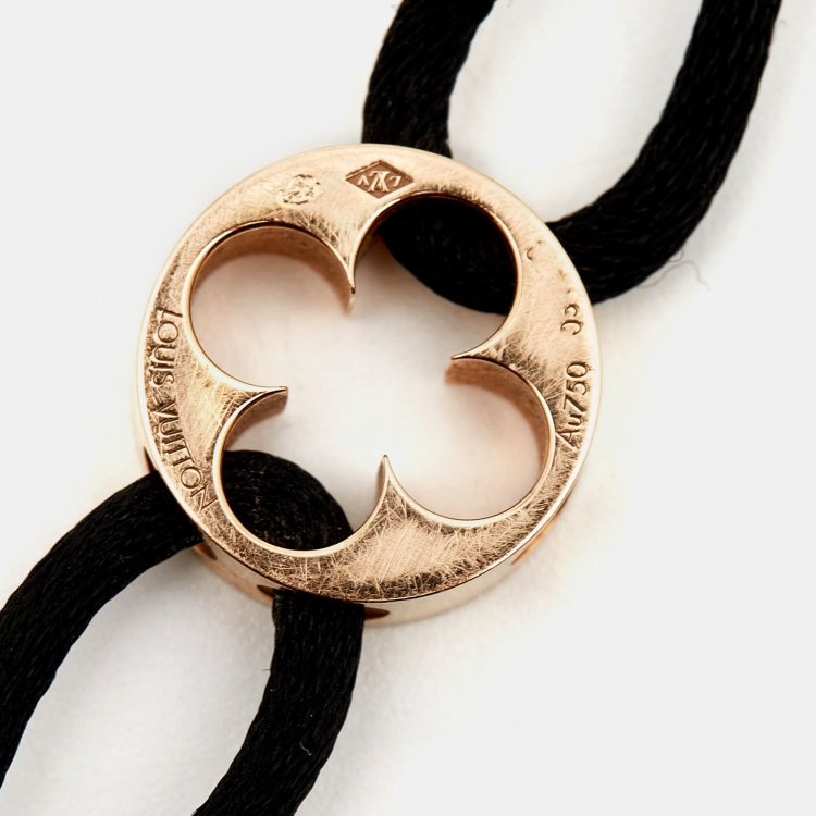Pre Owned Louis Vuitton Empreinte 18k Rose Gold Cord Bracelet