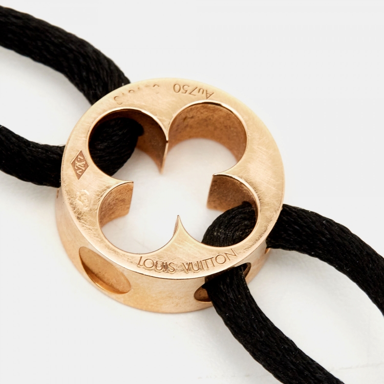 Pre Owned Louis Vuitton Empreinte 18k Rose Gold Cord Bracelet