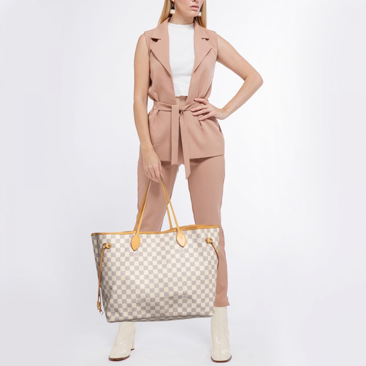 Pre Owned Louis Vuitton Damier Azur Canvas Neverfull GM Bag