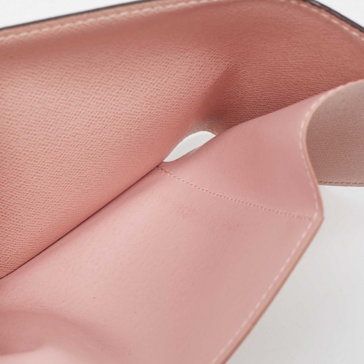 Pre Owned Louis Vuitton Rose Ballerine Monogram Canvas Victorine Compact Wallet