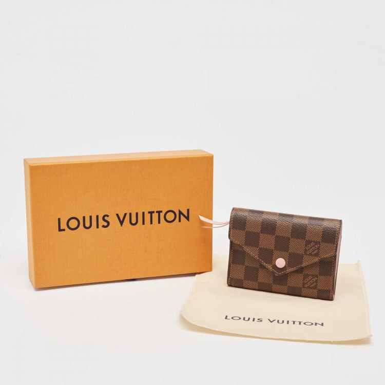 Pre Owned Louis Vuitton Rose Ballerine Monogram Canvas Victorine Compact Wallet