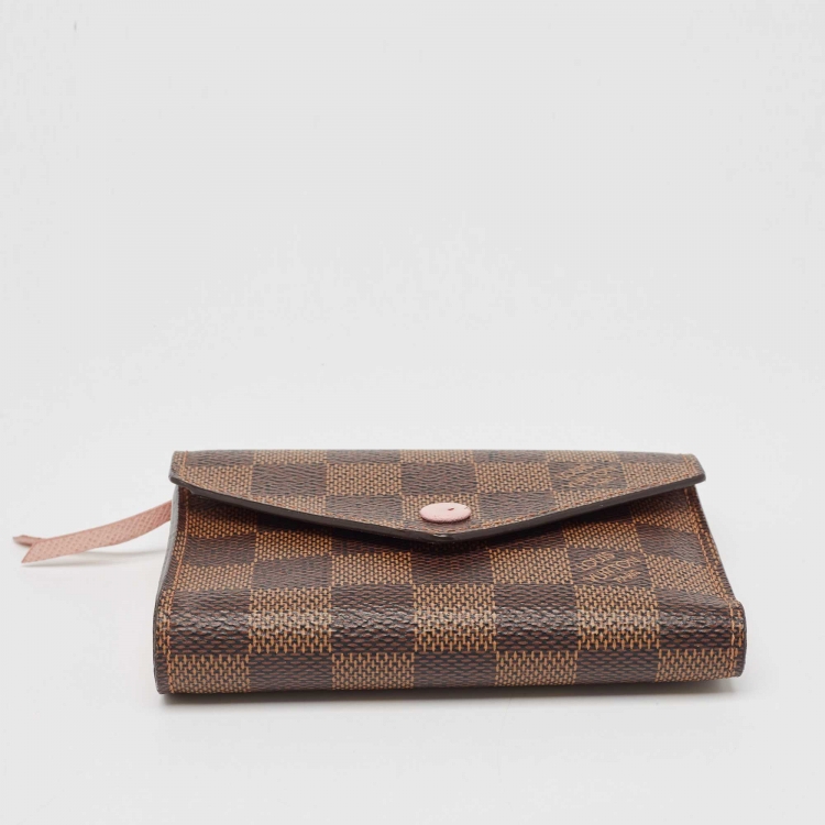 Pre Owned Louis Vuitton Rose Ballerine Monogram Canvas Victorine Compact Wallet