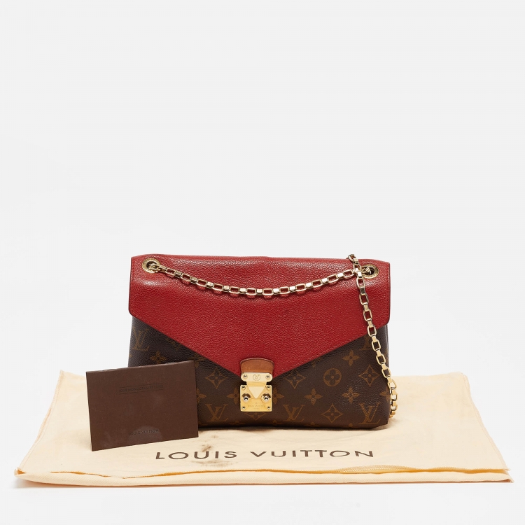 Pre Owned Louis Vuitton Cherry Monogram Canvas Pallas Chain Bag