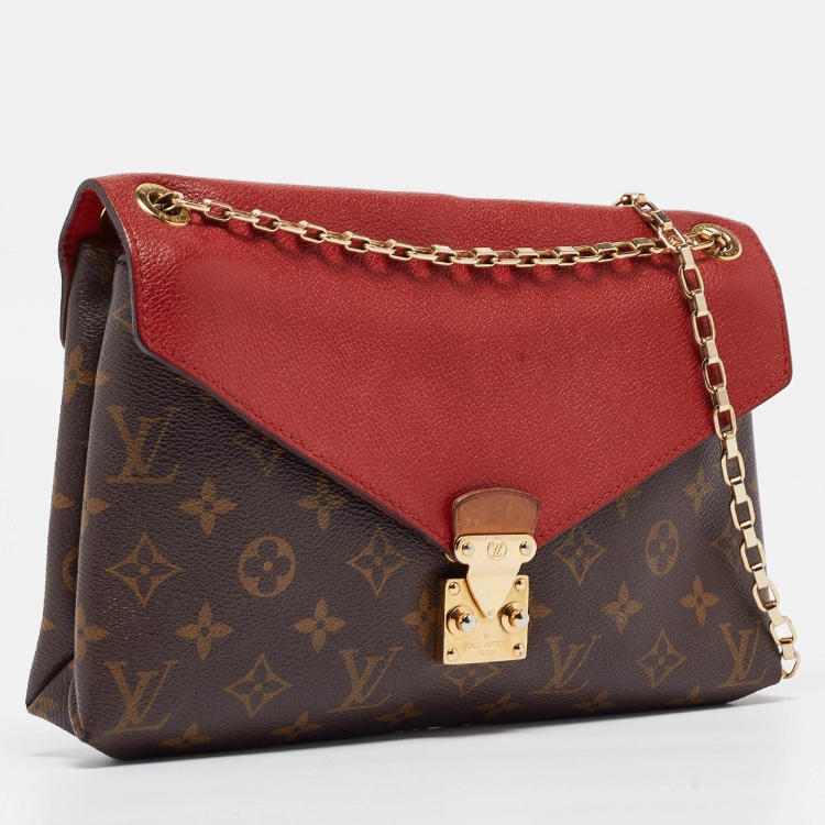 Pre Owned Louis Vuitton Cherry Monogram Canvas Pallas Chain Bag