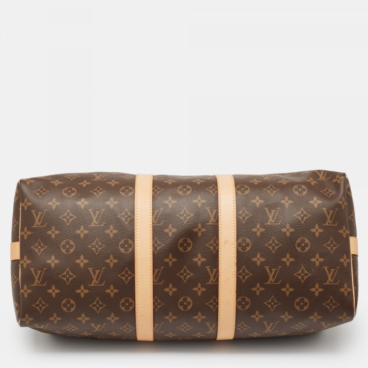Pre Owned Louis Vuitton Monogram Canvas Keepall Bandouliere 45 Bag