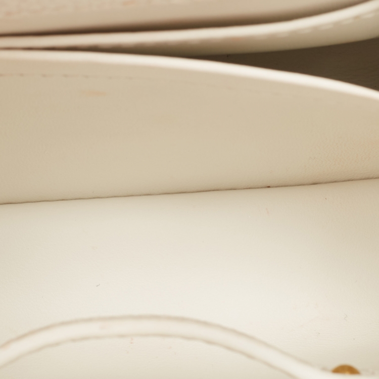Pre Owned Louis Vuitton White/Beige Taurillon Leather and Python Mini Capucines Bag