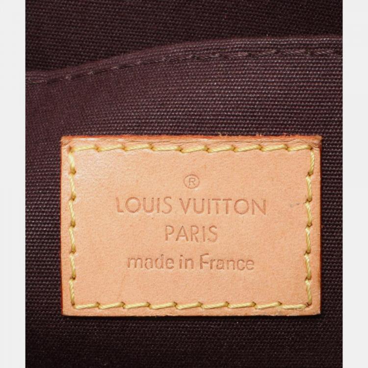 Pre Owned Louis Vuitton Purple Leather  Roxbury Drive Top Handle Bag