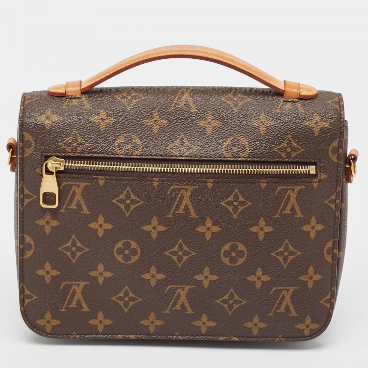 Pre Owned Louis Vuitton Monogram Canvas Pochette Metis Bag