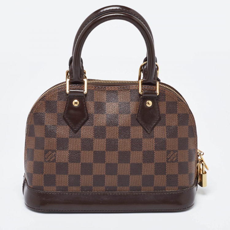 Pre Owned Louis Vuitton Damier Ebene Canvas Alma BB Bag