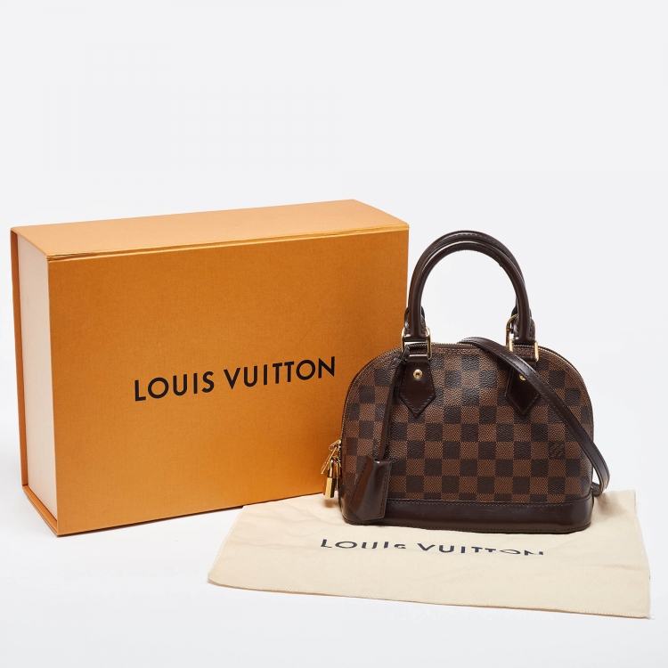 Pre Owned Louis Vuitton Damier Ebene Canvas Alma BB Bag