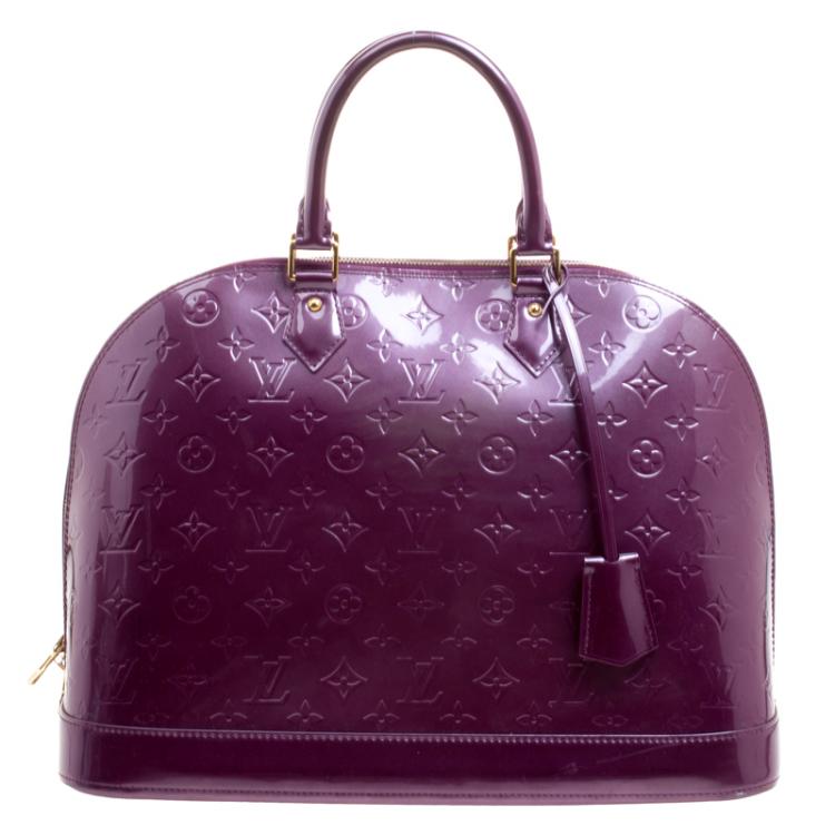 Louis Vuitton Monogram Vernis Alma GM - Purple Handle Bags