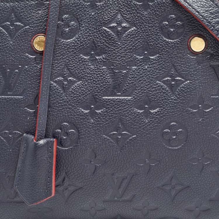 Pre Owned Louis Vuitton Marine Rogue Monogram Empreinte Leather Montaigne BB Bag
