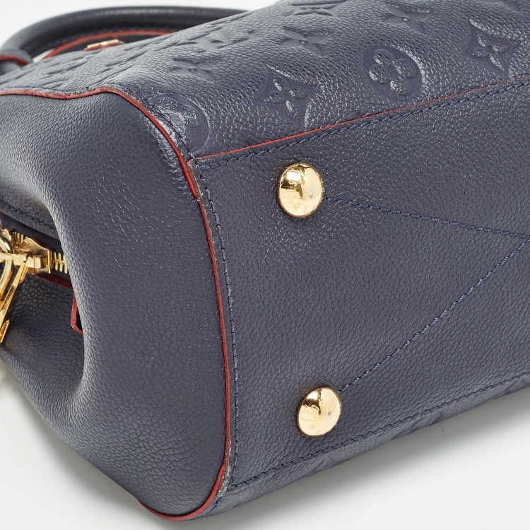 Pre Owned Louis Vuitton Marine Rogue Monogram Empreinte Leather Montaigne BB Bag