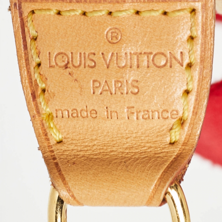 مملوكة مسبقًا Louis Vuitton Beige/Red Canvas Antigua Cabas PM Bag