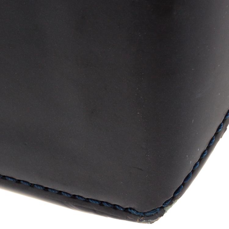 Pre Owned Louis Vuitton Bleu Infini Monogram Vernis Wilshire MM Bag