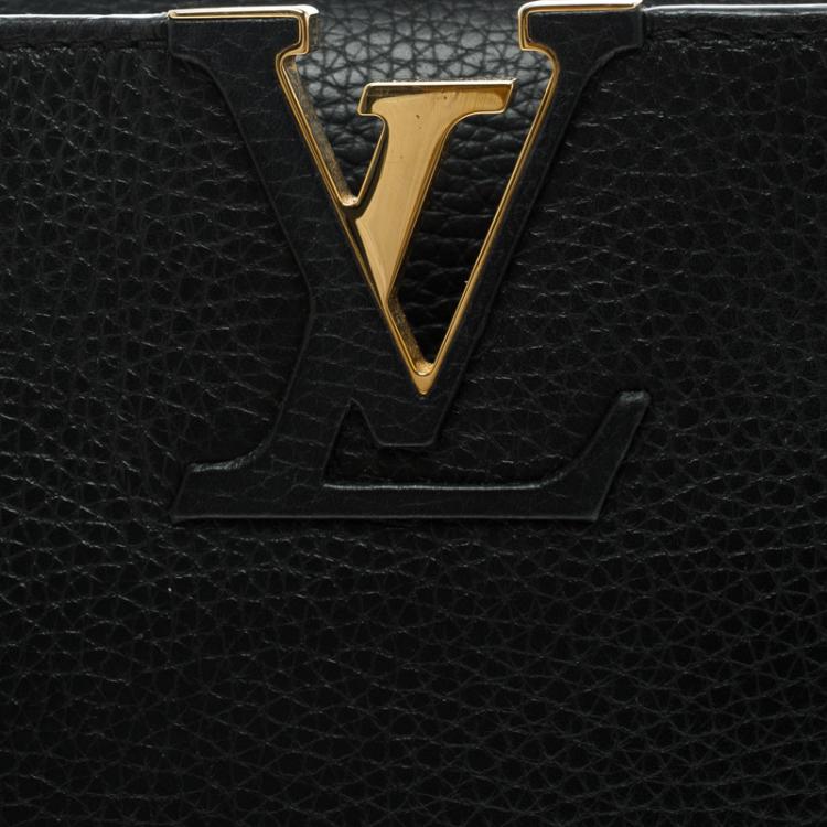 Pre Owned Louis Vuitton Black Taurillon Leather Capucines MM Bag